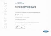 Certifikát Ford Service Club Certifikát Ford Service Club
